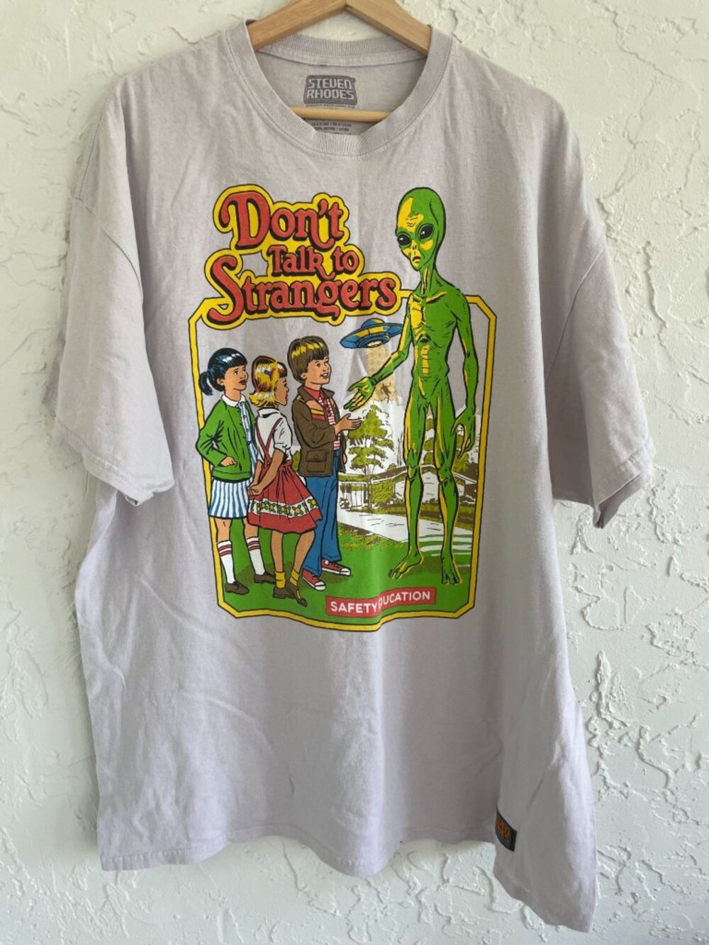 Steven Rhodes Don't Talk to Strangers OG - 2XL - light gray color